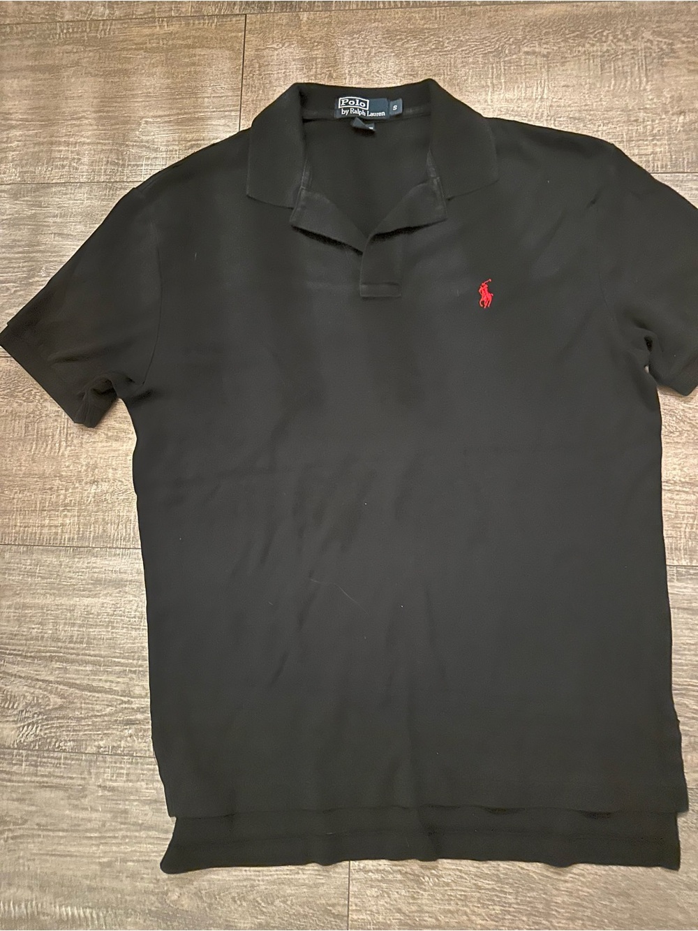 Polo by Ralph Lauren Black Polo with Red Pony Logo ~ Small
